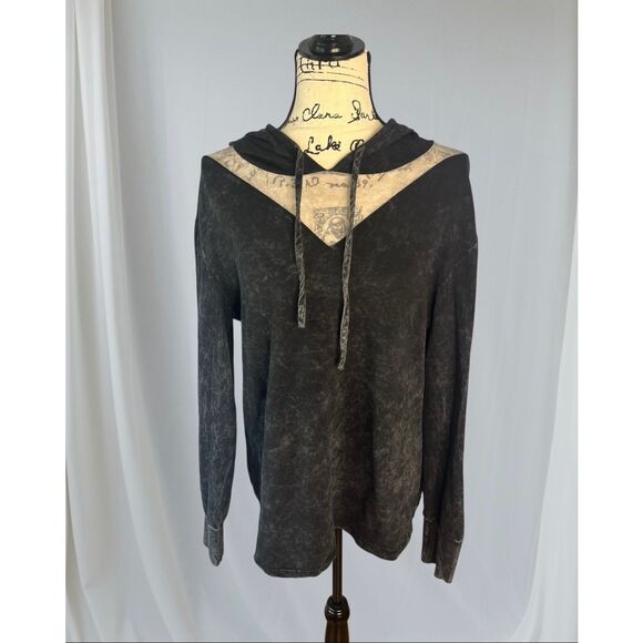 Gilded Intent Women's Large Black Y2K Goth Pullover Hoodie Sweatshirt - Picture 1 of 7